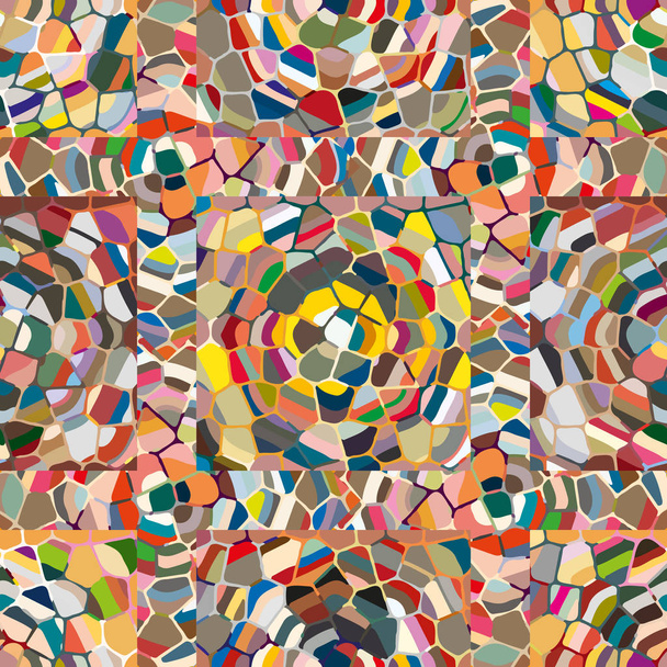 naadloze abstracte kleurrijke mozaïek patroon - Vector, afbeelding