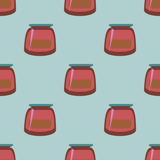 Jars with rustic home canning new seamless pattern for background. - Vector, Imagen