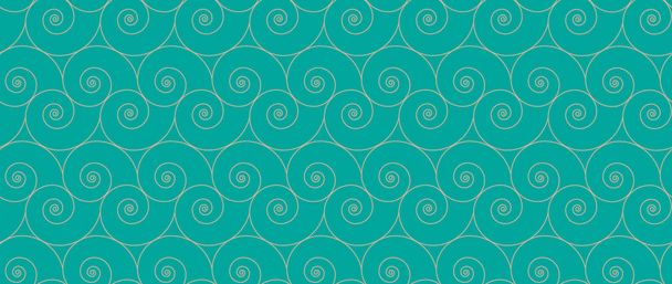 Seamless nautilus shell background. Geometric pattern vector illustration - Vector, Image