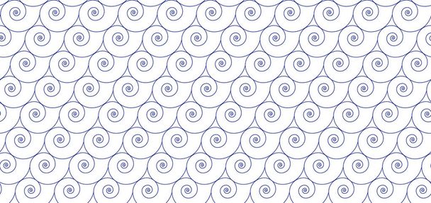 Sorunsuz nautilus kabuğu desen, geometrik şekil - vektör çizim. Deniz, okyanus kavramı - Vektör, Görsel