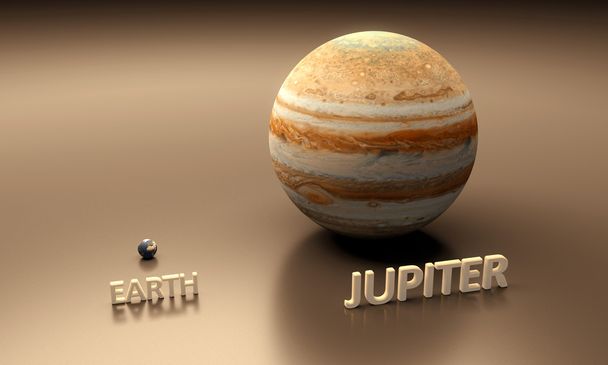 Planetas Tierra y Júpiter
 - Foto, imagen