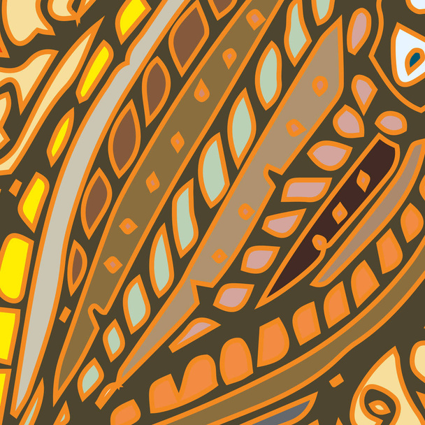 Zentangle 織りの抽象的な背景多色カオスのシームレス パターン - ベクター画像