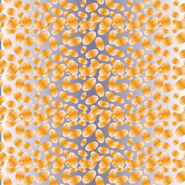 koffiebonen naadloze patroon, vector achtergrond - Vector, afbeelding