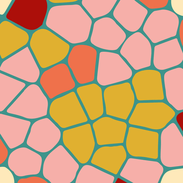 Abstract colorful mosaic seamless pattern - Vetor, Imagem