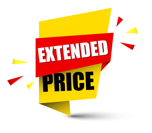 yellow vector banner extended price - Vector, Image