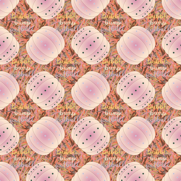 Bubble bump balls equipment the seamless pattern. - Vector, Imagen