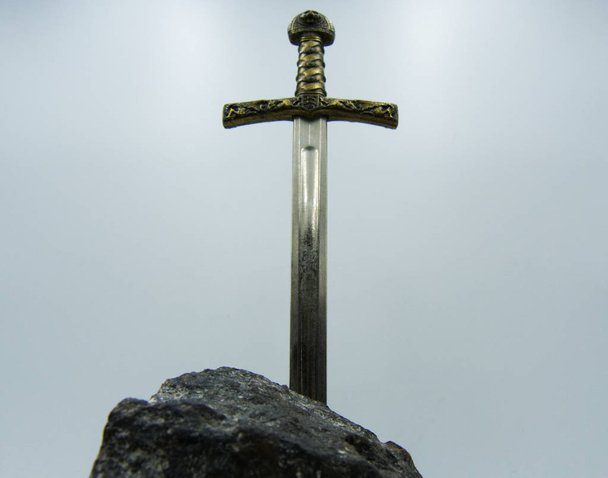 Excalibur the mythical sword in the stone of king Arthur - Foto, Imagem