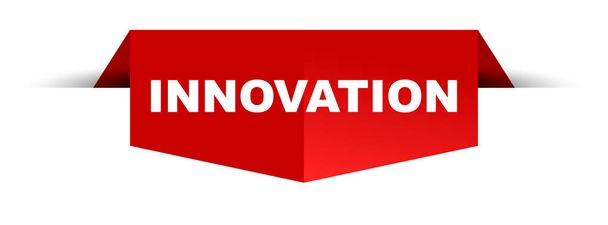 κόκκινο διάνυσμα banner καινοτομίας - Διάνυσμα, εικόνα