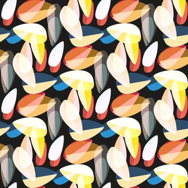 Multicolored leaves on bright background, seamless pattern - Vector, imagen