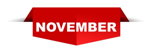 bannière vectorielle rouge novembre
 - Vecteur, image