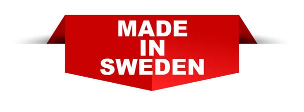 transparent wektor czerwony wykonane w Szwecji - Wektor, obraz