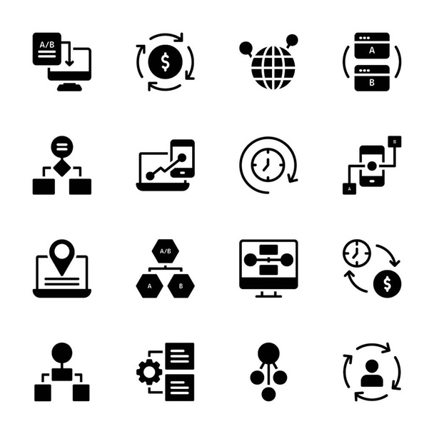 Hey look, this is user flow, journey map, a/b testing icons pack consist of 16 vectors total, this is very interesting set that can be used in graphic designing, web designing and other related projects. So snatch this pack and enjoy it++++++++++++++ - Vector, Image