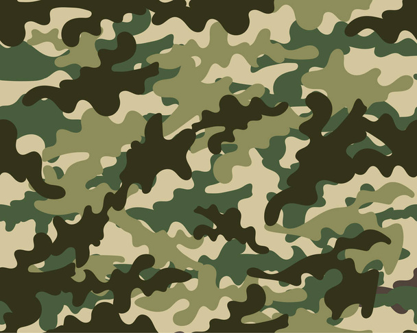 Текстурный камуфляж военных повторяет бесшовную армейскую иллюстрацию - Вектор,изображение