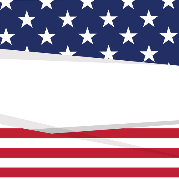farbiger Hintergrund mit der Flagge der Vereinigten Staaten - Vektor, Bild