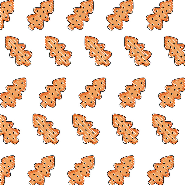 Решётка вкусного печенья на фоне векторной иллюстрации
 - Вектор,изображение