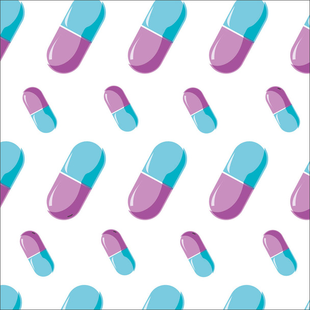 pharmaceutical pill drug medical treatment background vector illustration - Vector, Image