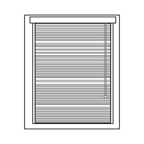 Линейное окно со слепым занавесом
 - Вектор,изображение