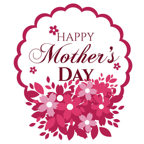 Happy mothers day card icon vector illustration graphic design - Vektor, Bild