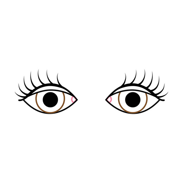 colore linea visione occhi con ciglia stile disegno vettoriale illustrazione
 - Vettoriali, immagini