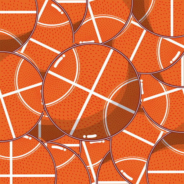 Basketball sport balls pattern background vector illustration graphic design - Vector, Image