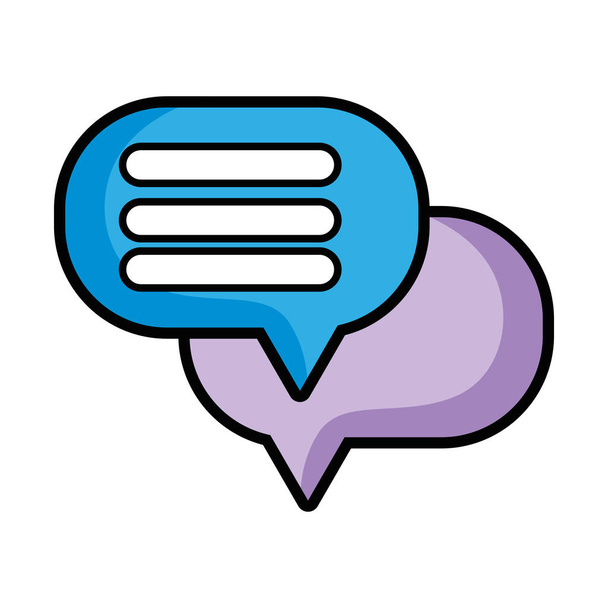 chat bubbles text notes message vector illustration - Vector, Image