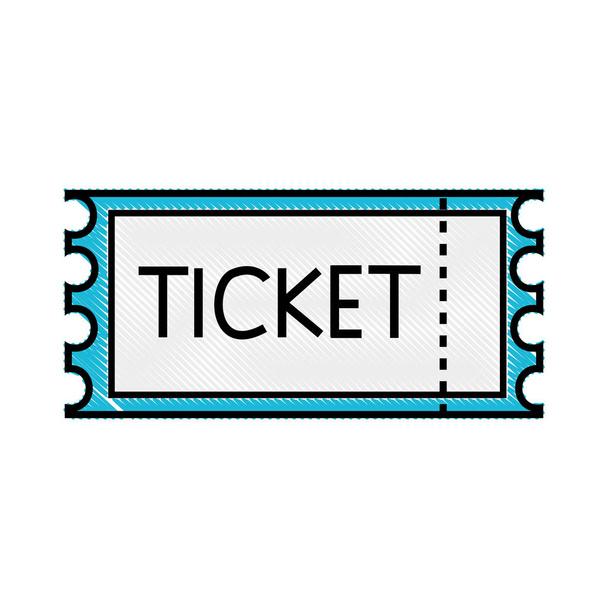 Дизайн тертого билета на векторную иллюстрацию развлекательного мероприятия
 - Вектор,изображение