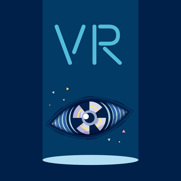 VR αξεσουάρ βιονικά μάτια σύμβολο εικονογράφηση διάνυσμα γραφικού σχεδιασμού - Διάνυσμα, εικόνα