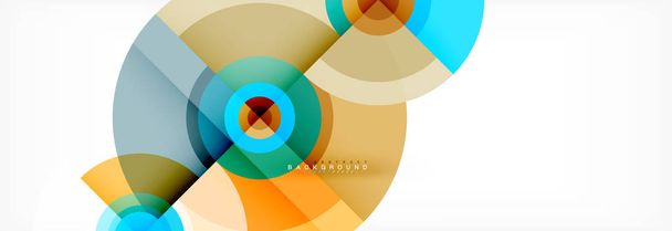 Минимальные геометрические круги и треугольники абстрактный фон, техно современный дизайн, шаблон плаката
 - Вектор,изображение