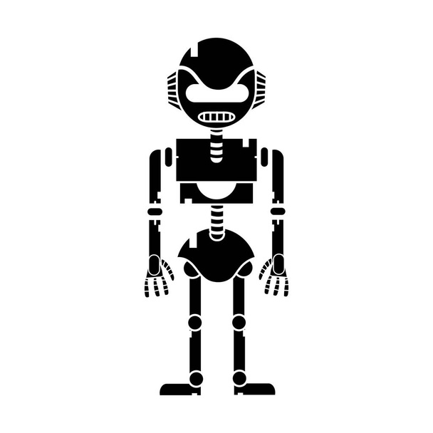 ロボット本体デザイン ベクトル イラスト輪郭技術ロボット - ベクター画像