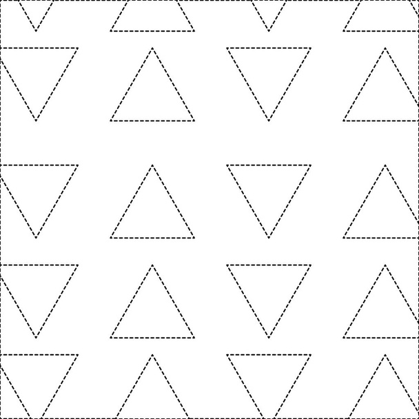 noktalı şekil memphis tarzı üçgen grafik arka plan vektör çizim - Vektör, Görsel