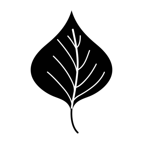 silhueta planta folha design para ícone natural vetor ilustração
 - Vetor, Imagem