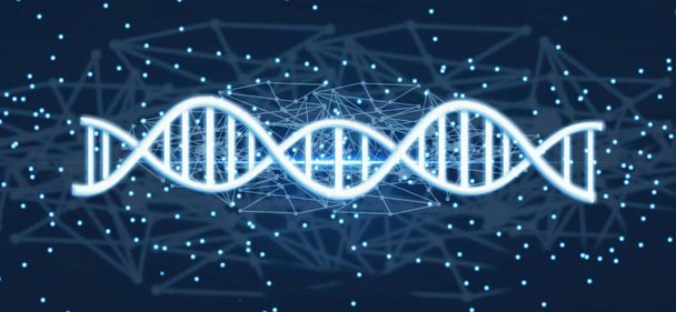 Moléculas de ADN espiral. Estructura del código genético
 - Foto, Imagen