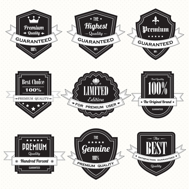 Set de insignias y etiquetas retro vintage - Vector, imagen