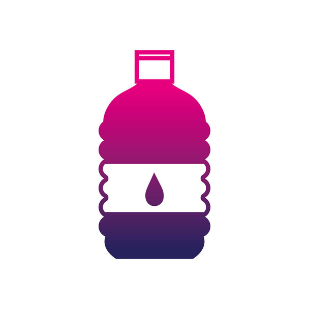 silhouette water bottle to drink and healthy liquid vector illustration - Vector, Image