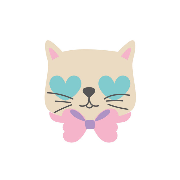 Cartoon cat of animal pet and kitten theme Isolated design Vector illustration - Vector, Image