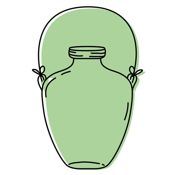 Farbe Mitte Einmachglas mit Drahtgriff Design Vektor Illustration - Vektor, Bild