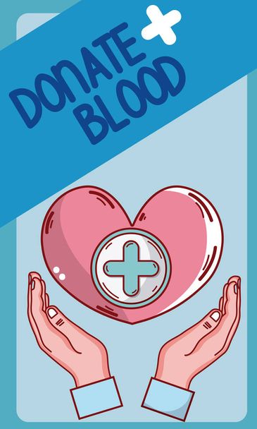 Donare le mani del sangue premuroso cuore vettore illustrazione grafica
 - Vettoriali, immagini