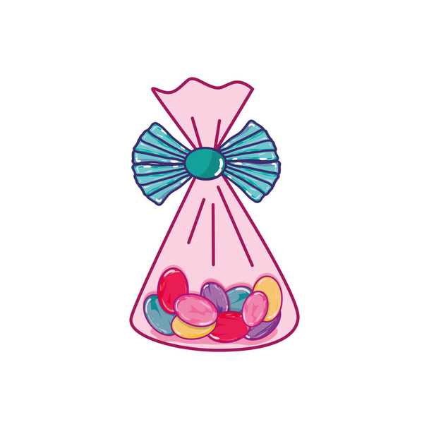 sacchetto con caramelle mandorle dolce dessert vettoriale illustrazione
 - Vettoriali, immagini