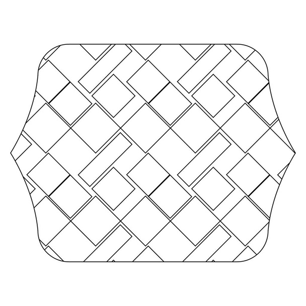 パターン形状の抽象的な背景デザイン ベクトル図と線四角形 - ベクター画像