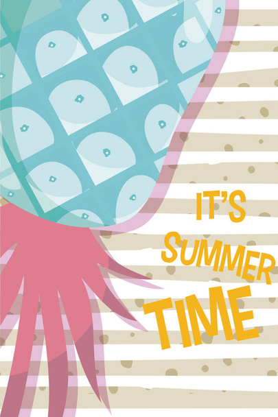 Its summer time card concept vector illustration graphic design - Vektor, kép