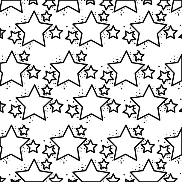 line shiny stars space glitter background design vector illustration - Vector, Image