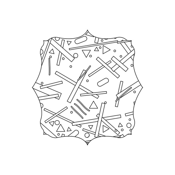 γραμμή τετράγωνο με αφαιρετικό γραφικό στυλ εικονογράφηση διάνυσμα φόντο - Διάνυσμα, εικόνα