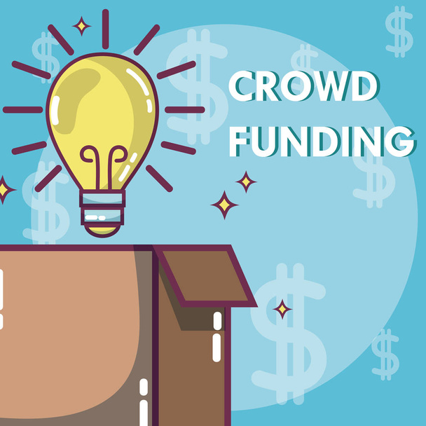 Crowdfunding donations et concept d'investissement illustration vectorielle graphisme
 - Vecteur, image