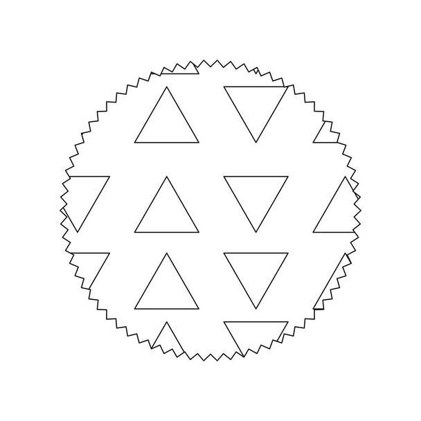 círculo de línea con ilustración de vector de fondo de estilo geométrico gráfico
 - Vector, Imagen