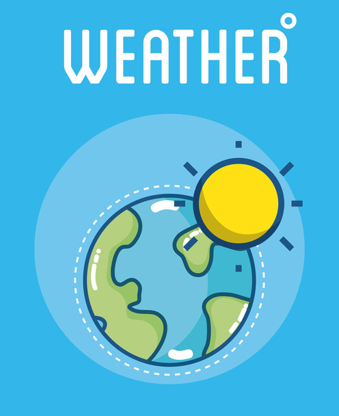 Карточка погоды мира солнечный день векторная иллюстрация графический дизайн
 - Вектор,изображение
