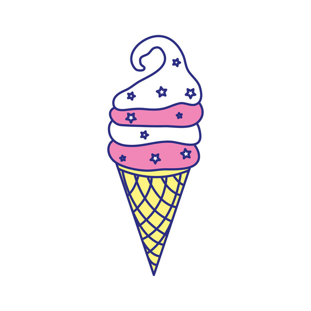 Eis von süßem Dessert und Essen Thema isoliert Design Vektor Illustration - Vektor, Bild