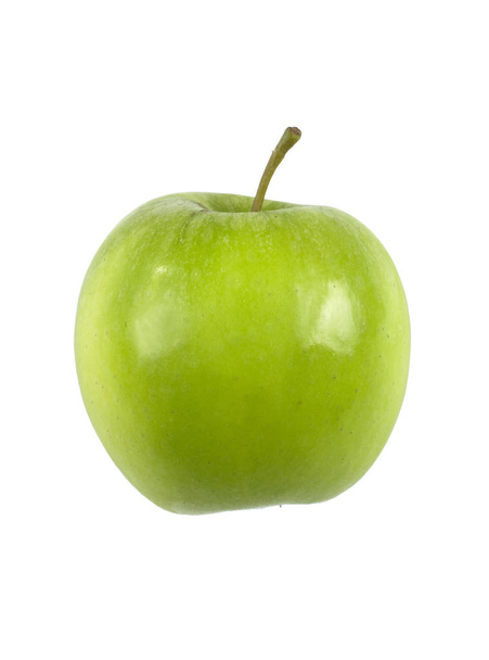 Świeże zielone jabłko izolowane na białym tle - Zdjęcie, obraz