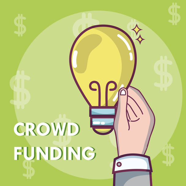 Crowdfunding Spenden und Investitionskonzept Vektor Illustration Grafikdesign - Vektor, Bild