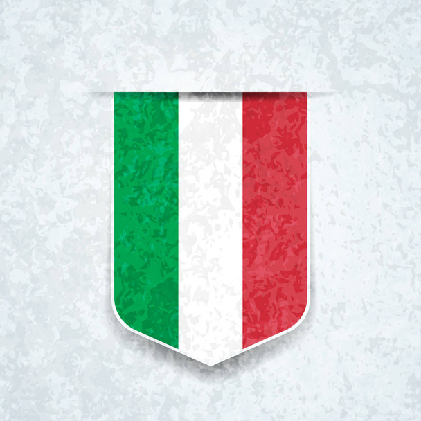 kilpi Italian lippu, vektori kuva
 - Vektori, kuva