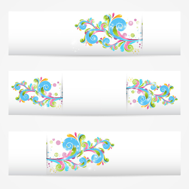 vector abstract flowers design collection - ベクター画像